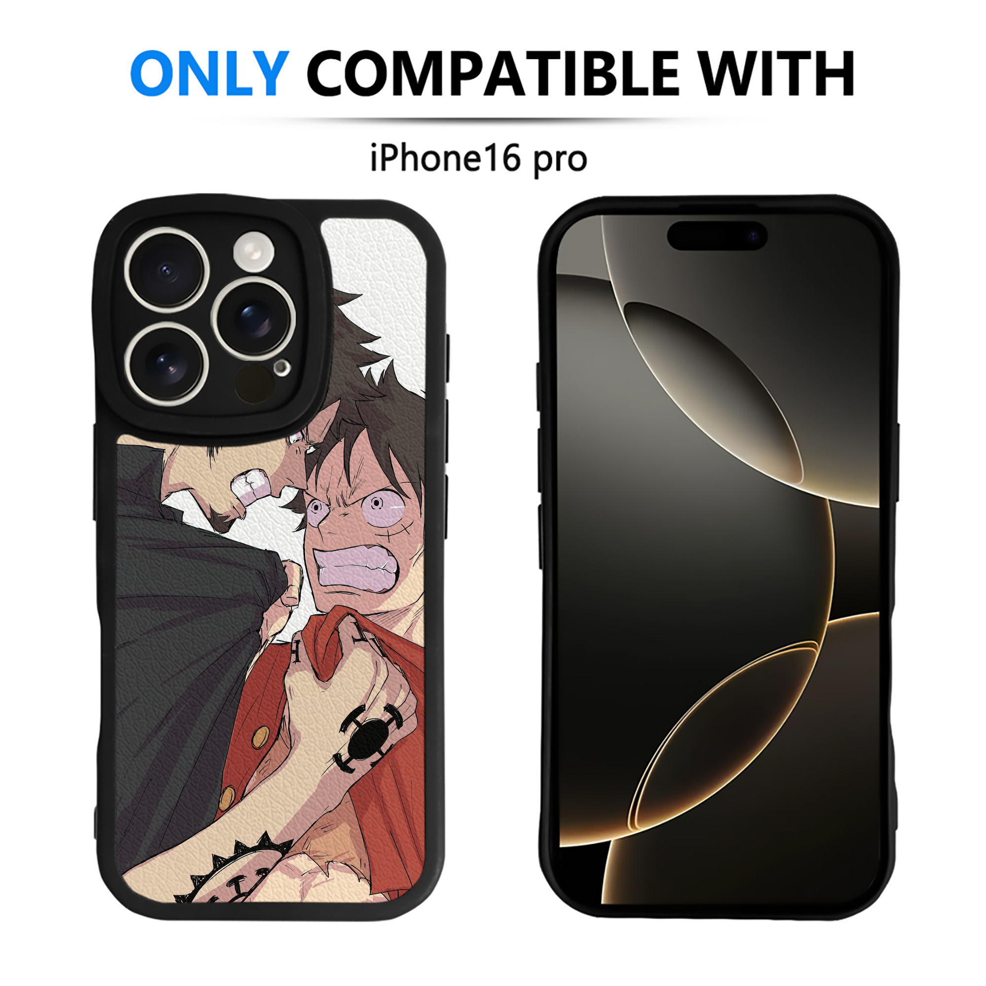 （画像用） ワンピース ONE PIECE 【iPhone 16シリーズ対応】シリコンスマホケース（レザー調） 材質：シリコン